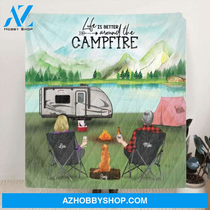 Custom Personalized Camping Blanket, Gift idea for the whole family, camping lovers - Camping Partners For Life - Full Option - 3KFOG2