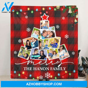 Custom Personalized Christmas Family Tree Blanket - Best Gift For The Whole Family