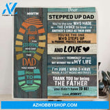 Custom Personalized Dad Blanket - Gift From Son/Daughter to Stepped Dad - 807MSB