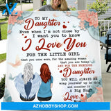 Custom Personalized Daughter Quilt/Fleece Blanket - Upto 5 People - Mother's Day Gift For Mom/Daughter - To My Daughter