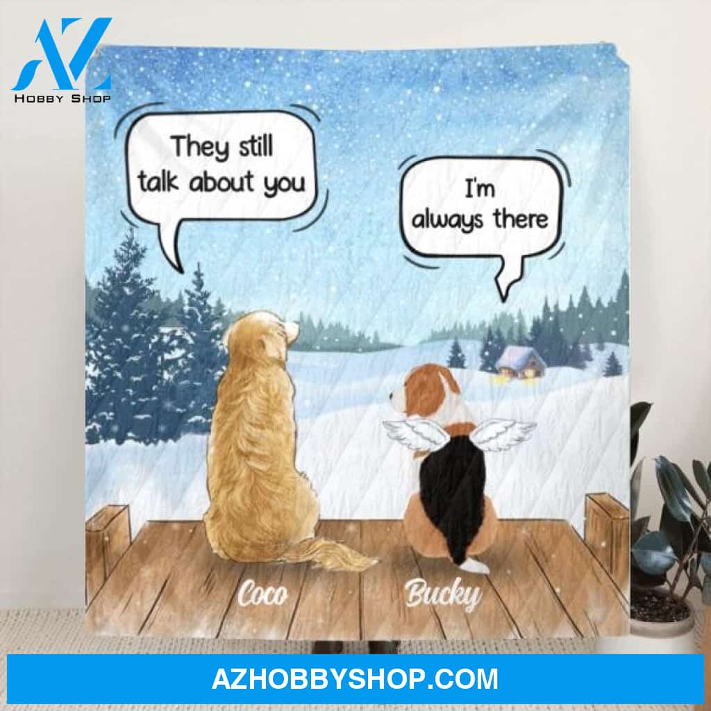 Custom Personalized Dog Horse Quilt/ Fleece Blanket - Upto 5 Pets - They Still Talk About You