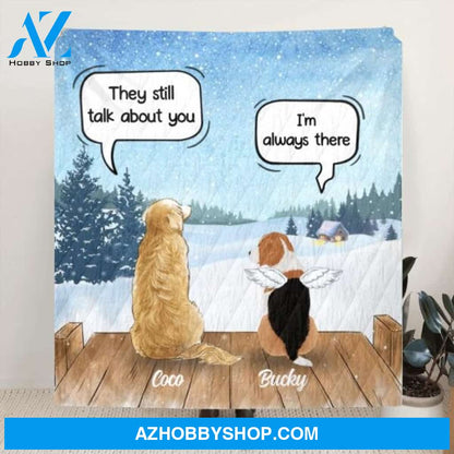Custom Personalized Dog Horse Quilt/ Fleece Blanket - Upto 5 Pets - They Still Talk About You