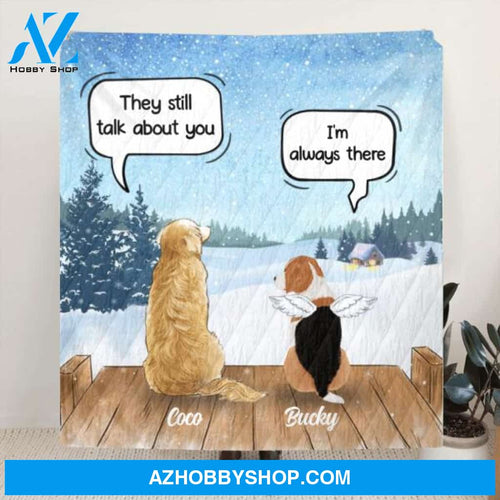 Custom Personalized Dog Horse Quilt/ Fleece Blanket - Upto 5 Pets - They Still Talk About You