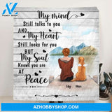 Custom Personalized Dog Mom Quilt/ Fleece Blanket - Best Gift For Dog Lovers - My Mind Still Talks To You - TBZX4U