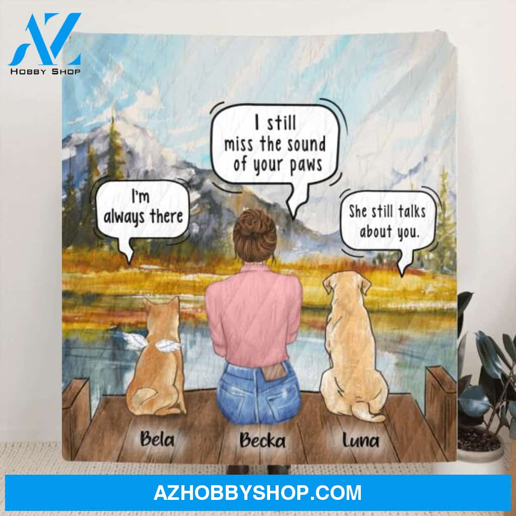 Custom Personalized Dog Mom Quilt/ Fleece Blanket - Upto 4 Pets - Gift Idea For Pet Lover - FXVV9O