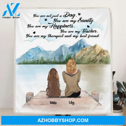 Custom Personalized Dog Mom Quilt/ Fleece Blanket - Upto 5 Dogs - Best Gift For Dog Lovers - You Are My Best Friend - TBZX4U