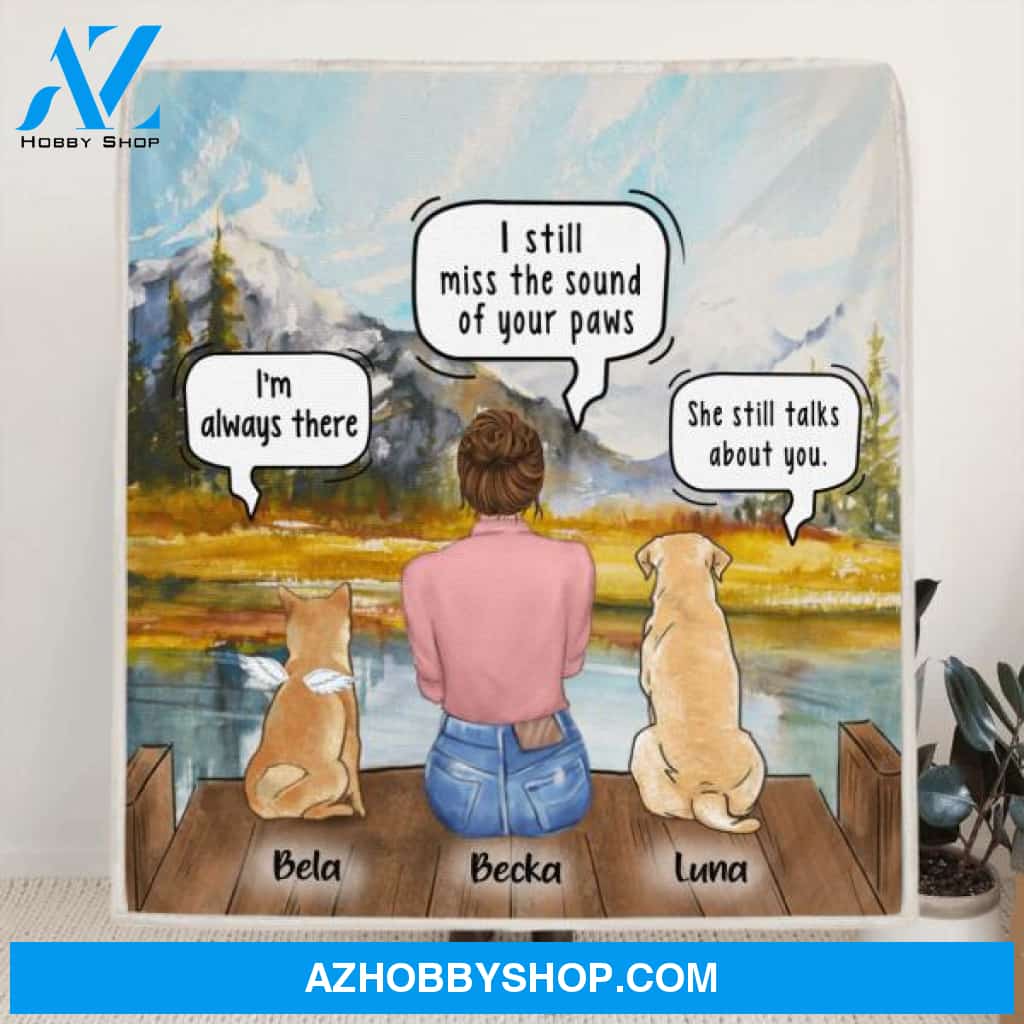 Custom Personalized Dog Mom Quilt/ Fleece Blanket - Upto 4 Pets - Gift Idea For Pet Lover - FXVV9O