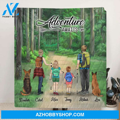 Custom Personalized Forest Trails/Hiking in the Woods Fleece Blanket/ Quilt Blanket - Best Gift For Family/Couple/Friends - Adventure Awaits - IXMB7Q