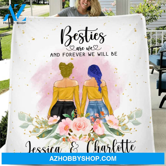 Custom Personalized Friend Single Layer Fleece/ Quilt - Gift For Best Friends - True Friends Are Never Apart Maybe In Distance But Never In Heart