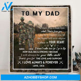 Custom Personalized Hunting Father and Kid Blanket - Gift For Father From Son and Daughter to Father - Q46PNT