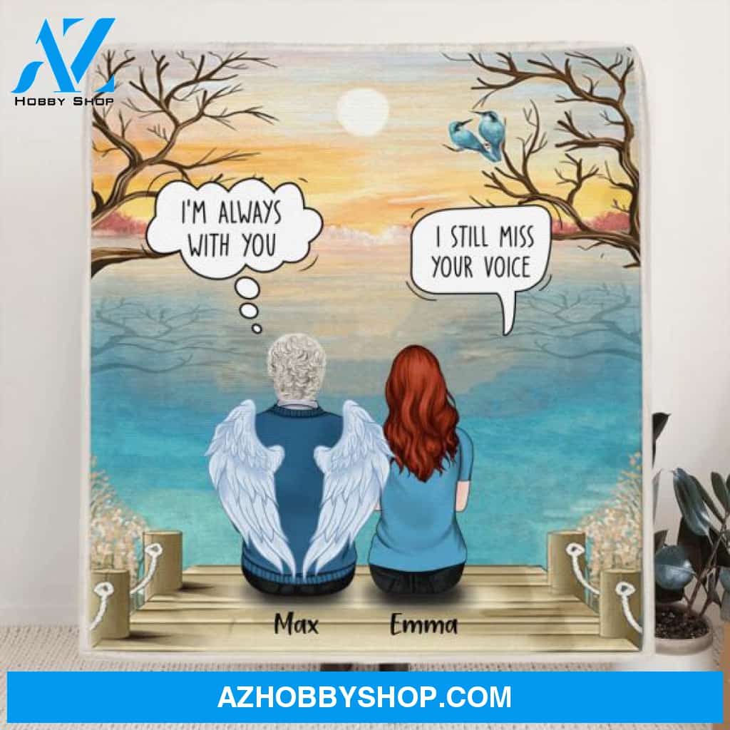 Custom Personalized Memorial Quilt/Fleece Blanket - Upto 5 People - Gift Idea For Family