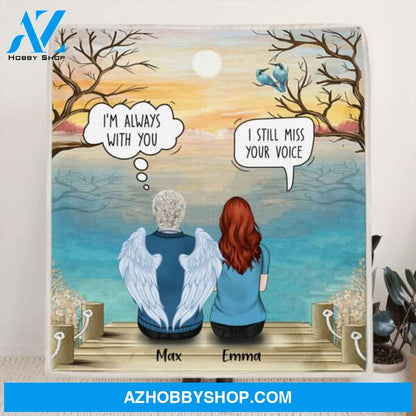 Custom Personalized Memorial Quilt/Fleece Blanket - Upto 5 People - Gift Idea For Family