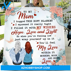 Custom Personalized Mom Quilt/Fleece Blanket - Upto 5 People - Mother's Day Gift For Mom - To My Mom