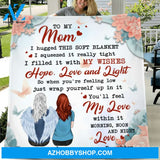 Custom Personalized Mom Quilt/Fleece Blanket - Upto 5 People - Mother's Day Gift For Mom - To My Mom