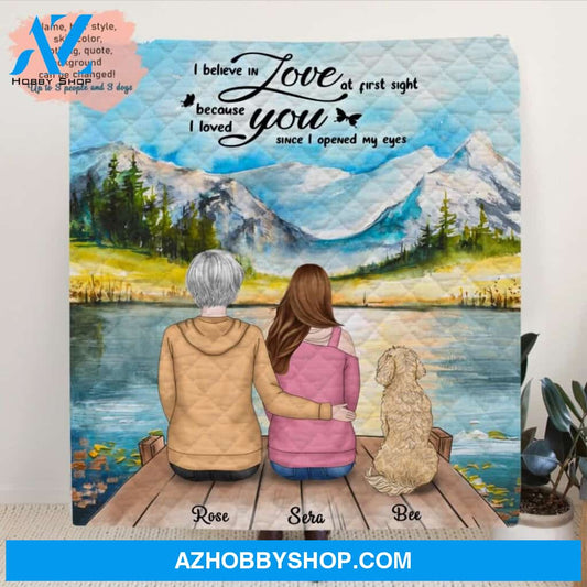 Custom Personalized Mother and Daughter Blanket - Mother and Daughter - Gift For Mother's Day - The Love Between A Mother & Daughter Is Forever