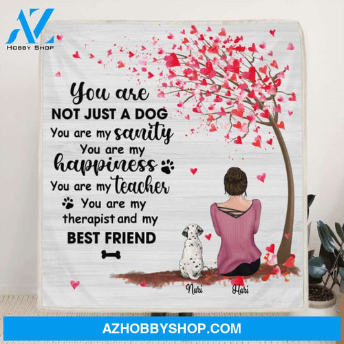 Custom Personalized Mother's Day/Father's Day Gift For Dog Mom/Dad- Mom/Dad With Upto 3 Pets Fleece Blanket - You are my therapist and my best friend