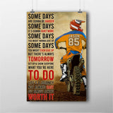 Custom Personalized Motocross Poster, Canvas with custom Name, Number & Appearance, Vintage Style, Dirt Bike Gifts NTB0211B01DP