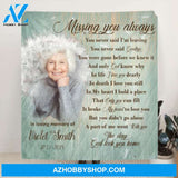 Custom Personalized Remembrance Quilt/ Fleece Blanket - Memorial Gifts - Missing You Always - GTWDM6