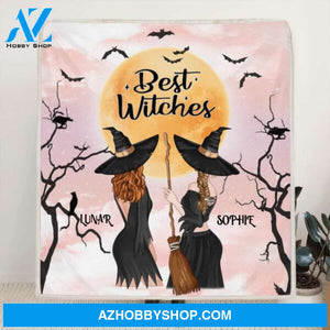 Custom Personalized Witches Quilt/ Fleece Blanket - Halloween Gift For Friends - Best Witches