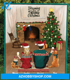 Custom Pet Blanket - Personalized Pet Blanket Christmas Gift For Dog and Cat Lovers - 2 PETS & COUPLE