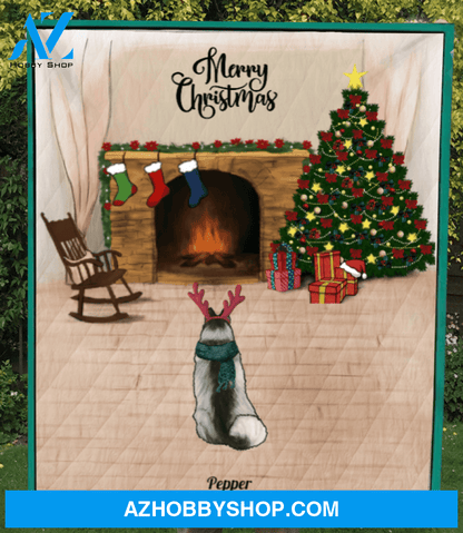 Custom Pet Blanket - 1 PET - Personalized Pet Quilt Blanket Christmas Gifts For Dog And Cat Lovers