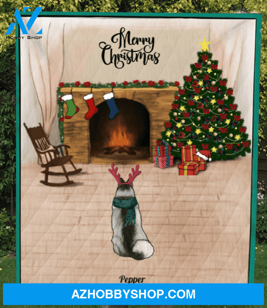 Custom Pet Blanket - 1 PET - Personalized Pet Quilt Blanket Christmas Gifts For Dog And Cat Lovers