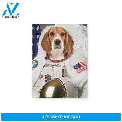 Custom Pet Portrait, The Astronaut Canvas Prints