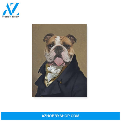 Custom Pet Portrait, The Captain Canvas Prints
