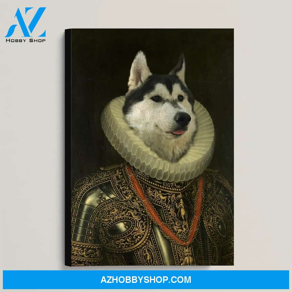 Custom Pet Portrait, The King 2 Canvas Prints