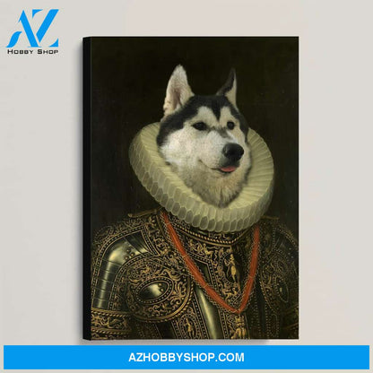 Custom Pet Portrait, The King 2 Canvas Prints