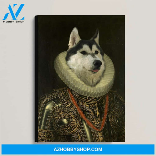 Custom Pet Portrait, The King 2 Canvas Prints