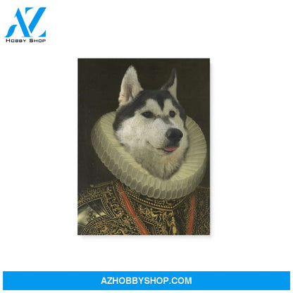 Custom Pet Portrait, The King 2 Canvas Prints