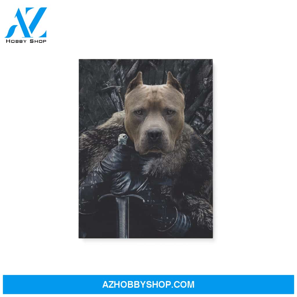 Custom Pet Portrait, The King In The North Canvas Prints