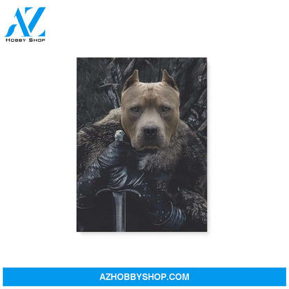 Custom Pet Portrait, The King In The North Canvas Prints