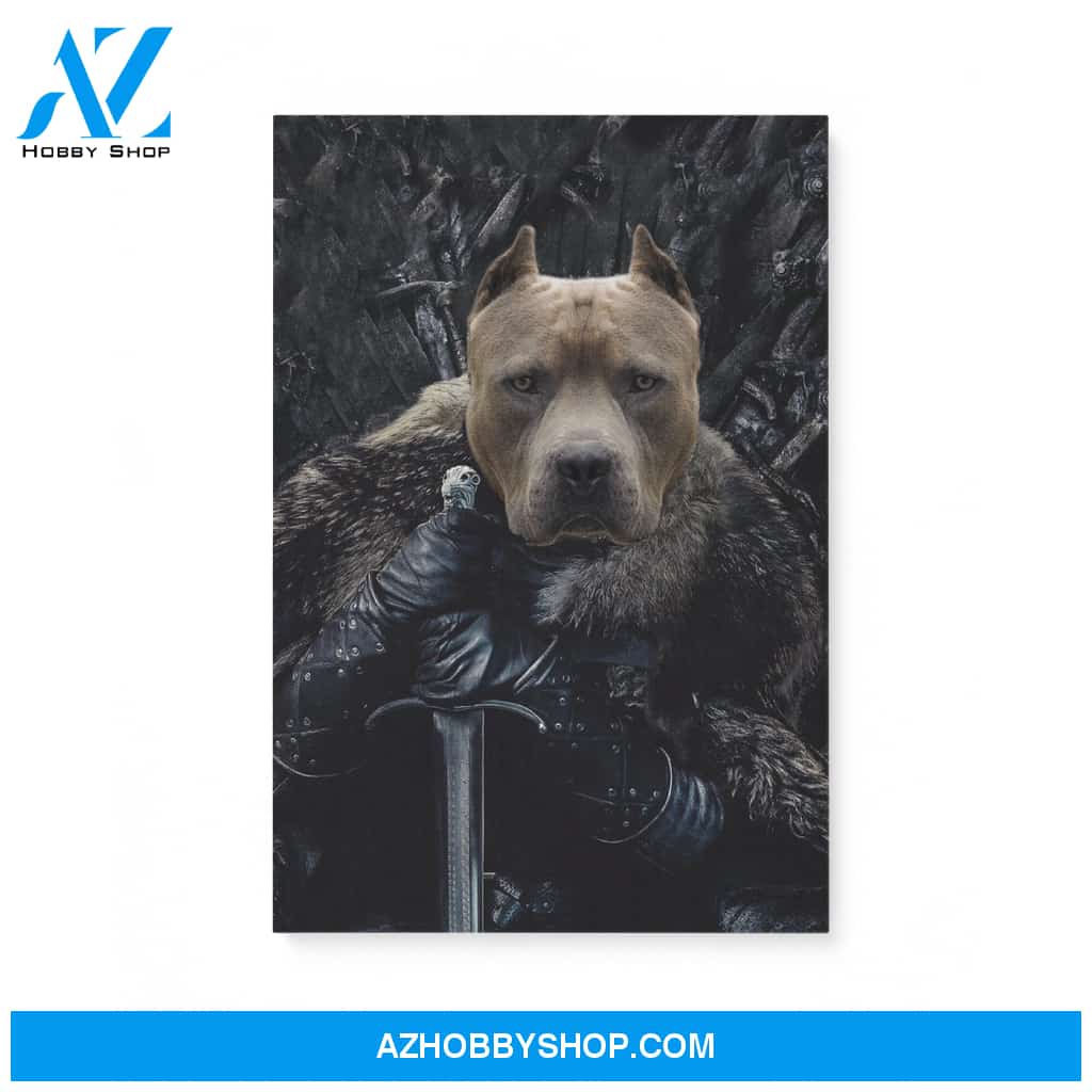 Custom Pet Portrait, The King In The North Canvas Prints