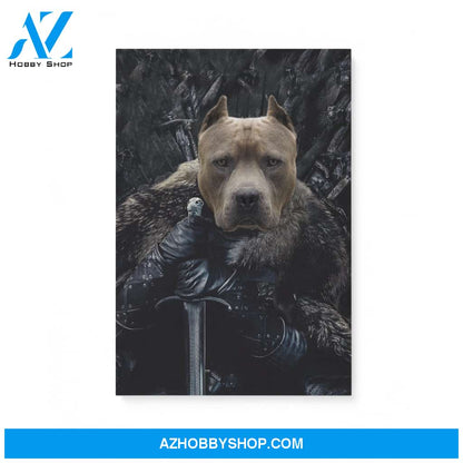 Custom Pet Portrait, The King In The North Canvas Prints