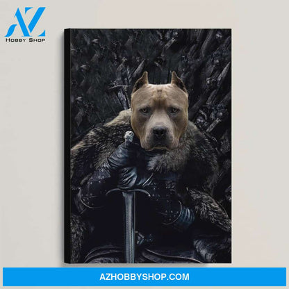 Custom Pet Portrait, The King In The North Canvas Prints