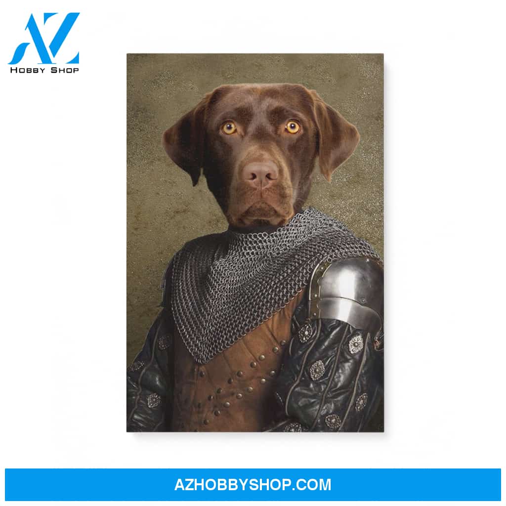 Custom Pet Portrait, The Knight 2 Canvas Prints