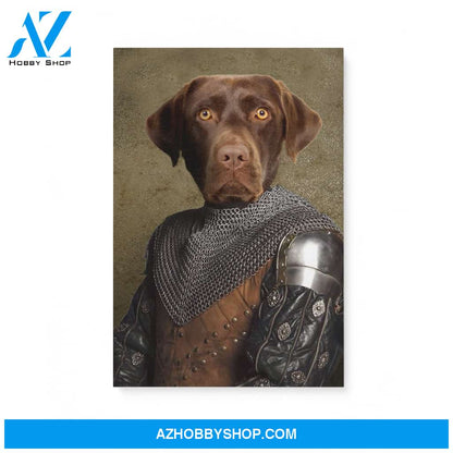 Custom Pet Portrait, The Knight 2 Canvas Prints