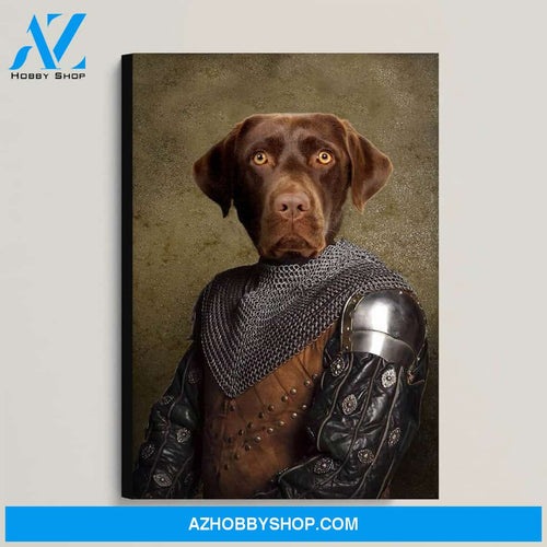 Custom Pet Portrait, The Knight 2 Canvas Prints