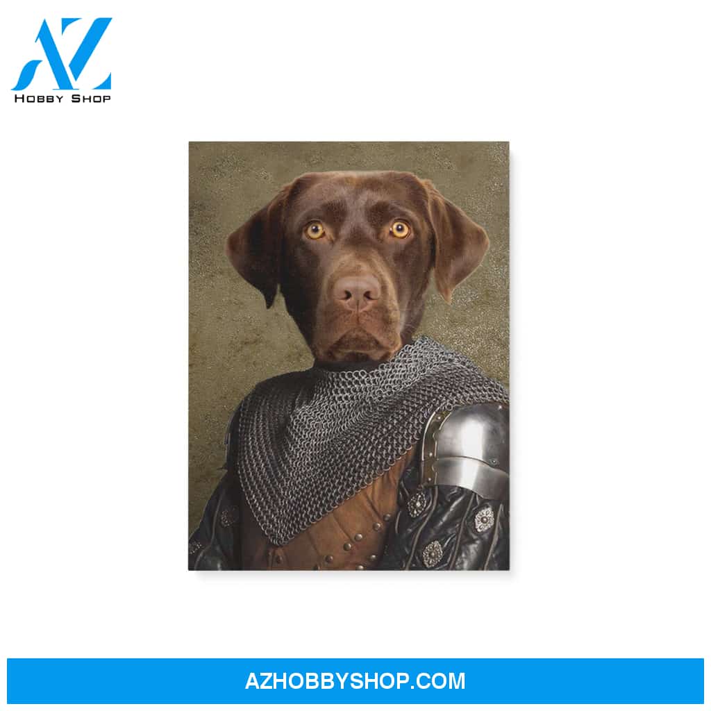 Custom Pet Portrait, The Knight 2 Canvas Prints