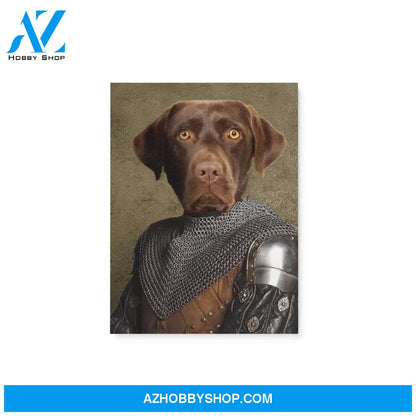 Custom Pet Portrait, The Knight 2 Canvas Prints