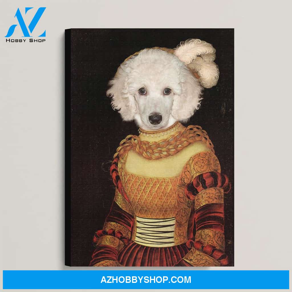 Custom Pet Portrait, The Lady Female Pet Canvas Prints