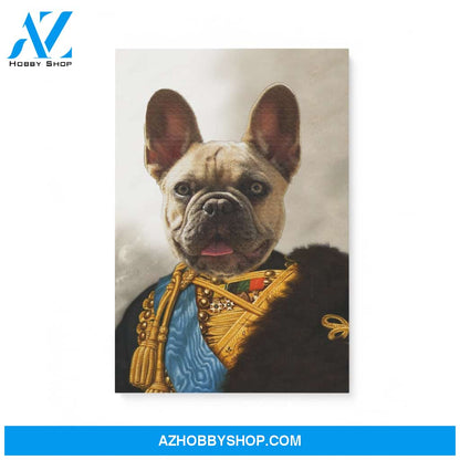 Custom Pet Portrait, The Military Canvas Prints