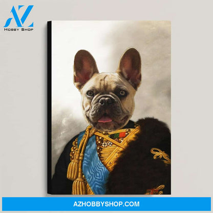 Custom Pet Portrait, The Military Canvas Prints