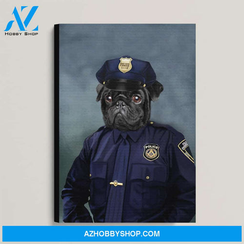 Custom Pet Portrait, The Police Canvas Prints