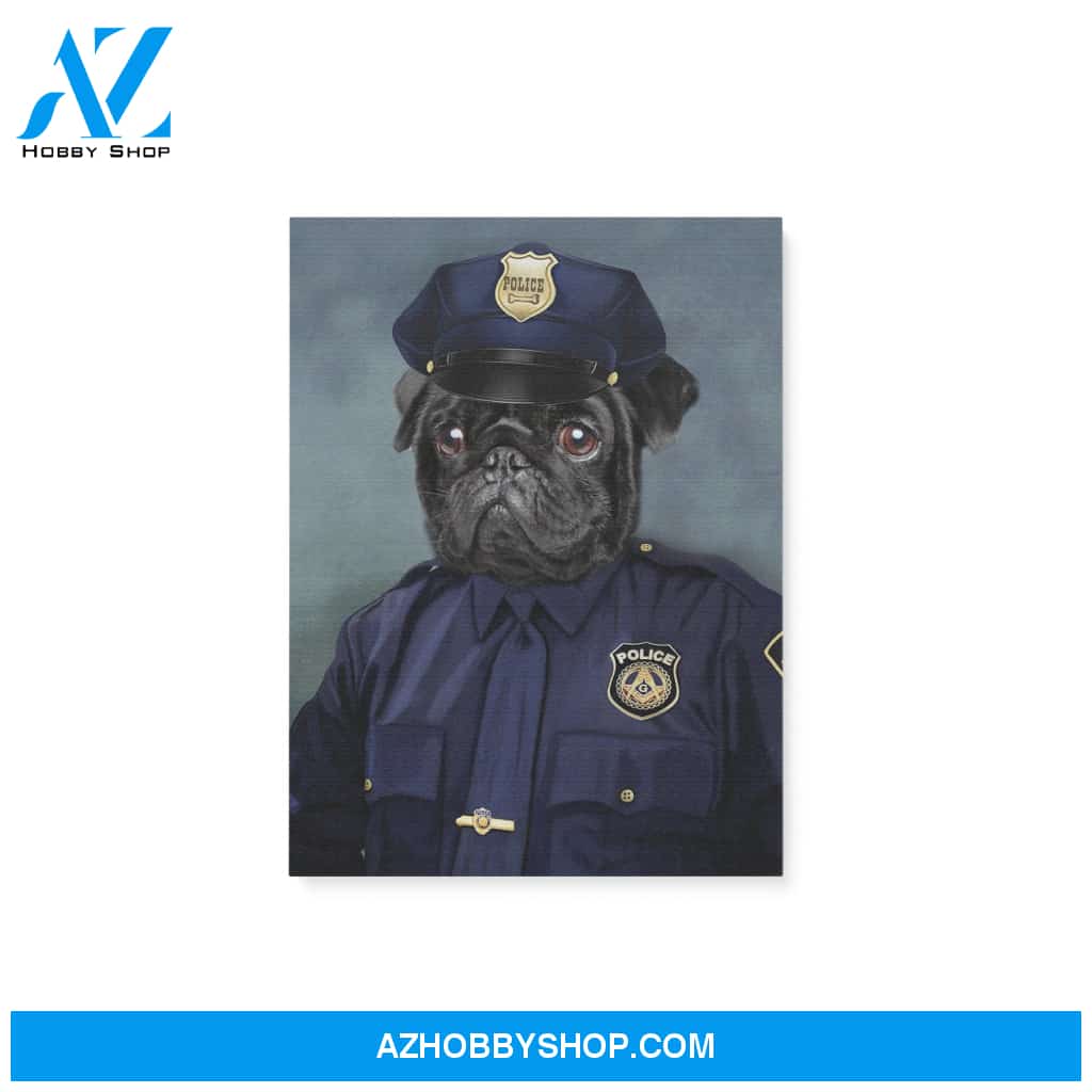 Custom Pet Portrait, The Police Canvas Prints