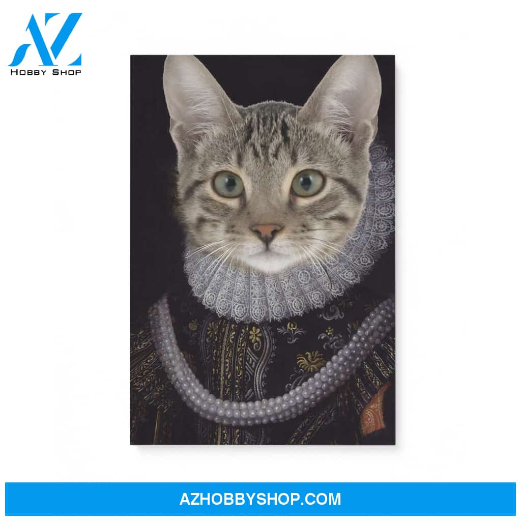 Custom Pet Portrait, The Princess Female Pet Canvas Prints