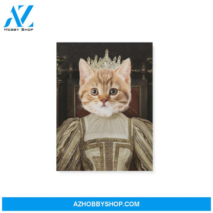 Custom Pet Portrait, The Queen 2 Female Pet Canvas Prints