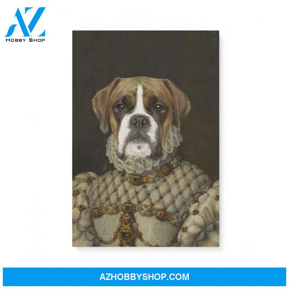 Custom Pet Portrait, The Queen Canvas Prints